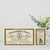 Uitnodigingen voor  verlovingsfeesten (Staand voorkant)