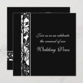 Uitnodigingen voor vernieuwing van het zwarte en w (Voorkant / Achterkant)