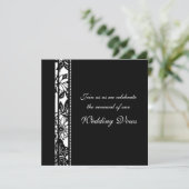 Uitnodigingen voor vernieuwing van het zwarte en w (Staand voorkant)