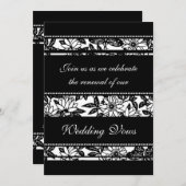 Uitnodigingen voor vernieuwing van het zwarte en w (Voorkant / Achterkant)