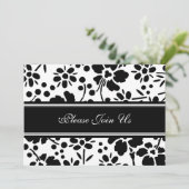 Uitnodigingen voor vernieuwing van het zwarte en w (Staand voorkant)