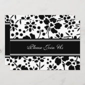 Uitnodigingen voor vernieuwing van het zwarte en w (Voorkant / Achterkant)