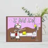 Uitnodigingen voor verpleegkunde: "Ik heb het geda (Staand voorkant)