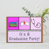 Uitnodigingen voor verpleegkundige graad (Staand voorkant)