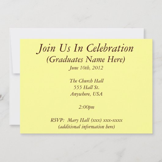 Uitnodigingen voor verpleegkundige Graduation 20XX (Achterkant)