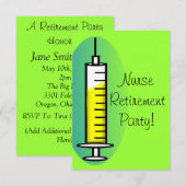 Uitnodigingen voor verpleegkundige PARTIJ Ruitende (Voorkant / Achterkant)