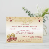 Uitnodigingen voor verrassingsfeestje 50ste huweli (Staand voorkant)