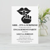 Uitnodigingen voor verrassingsverlovingsfeest (Staand voorkant)