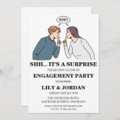 Uitnodigingen voor verrassingsverlovingsfeest (Voorkant / Achterkant)