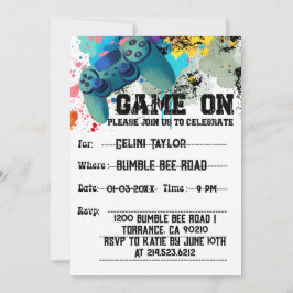 Uitnodigingen voor videogamefeestjes voor jongens 