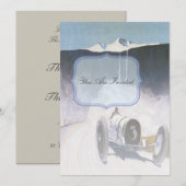 Uitnodigingen voor Vintage Raceauto's (Voorkant / Achterkant)