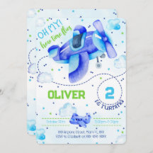 Uitnodigingen voor vliegtuigen