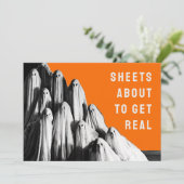 Uitnodigingen voor volwassen halloween (Staand voorkant)