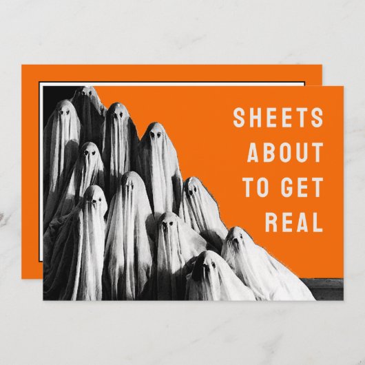 Uitnodigingen voor volwassen halloween (Voorkant / Achterkant)