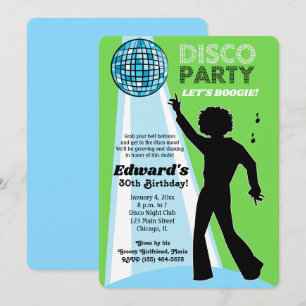Uitnodigingen voor volwassenen verjaardagsdiscofee