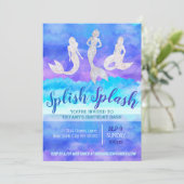 Uitnodigingen voor volwassenen zeemeerminnen (Staand voorkant)