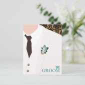 Uitnodigingen voor vrijgezellenfeest bruidegom (Staand voorkant)