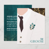 Uitnodigingen voor vrijgezellenfeest bruidegom (Voorkant / Achterkant)