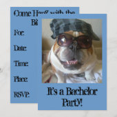 Uitnodigingen voor vrijgezellenfeest Grappige Enge (Voorkant / Achterkant)