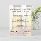 Uitnodigingen voor vrijgezellenfeest met bierfles (Staand voorkant)