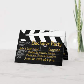 Uitnodigingen voor vrijgezellenfeest met filmthema