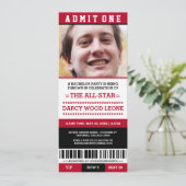 Uitnodigingen voor vrijgezellenfeest met sportkaar (Staand voorkant)