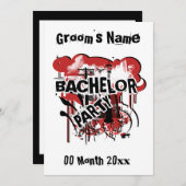 Uitnodigingen voor vrijgezellenfeest sjabloon (Voorkant / Achterkant)