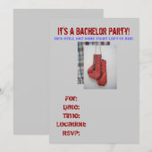 Uitnodigingen voor vrijgezellenfeest Vecht links,  (Voorkant / Achterkant)