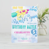 Uitnodigingen voor waterpistool (Staand voorkant)