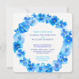 Uitnodigingen voor waterverf van blauwe pantserblo