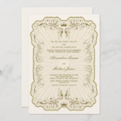  uitnodigingen voor weddenschappen {goud} (Voorkant / Achterkant)