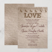 Uitnodigingen voor weddenschappen in het Rustic Co (Voorkant / Achterkant)