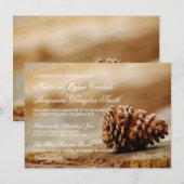 Uitnodigingen voor weddenschappen in het Rustic Co (Voorkant / Achterkant)