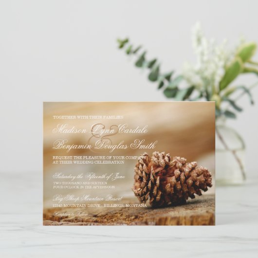 Uitnodigingen voor weddenschappen in het Rustic Co (Staand voorkant)