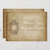 Uitnodigingen voor weddenschappen in het Rustic Co (Voorkant / Achterkant)