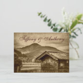 Uitnodigingen voor weddenschappen in het Rustic Co (Staand voorkant)