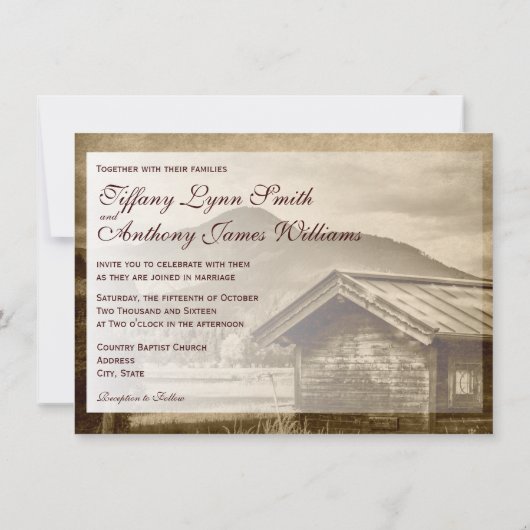 Uitnodigingen voor weddenschappen in het Rustic Co (Achterkant)