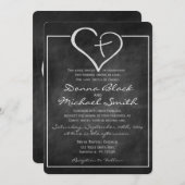 Uitnodigingen voor weddenschappen met een kruising (Voorkant / Achterkant)