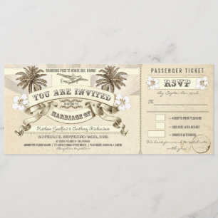 Uitnodigingen voor Wedding Boarding Pass