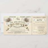 Uitnodigingen voor Wedding Boarding Pass (Voorkant)