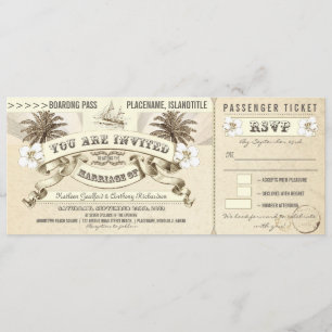 Uitnodigingen voor Wedding Boarding Pass