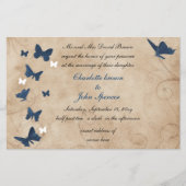  uitnodigingen voor weduwen rond de vlinder (Voorkant)