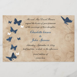  uitnodigingen voor weduwen rond de vlinder