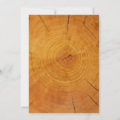 Uitnodigingen voor weduwen rond Rustic Tree Ring (Achterkant)