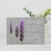 Uitnodigingen voor weduwschap met lavendel (Staand voorkant)