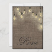 Uitnodigingen voor weduwschap tussen Rustic Countr (Achterkant)