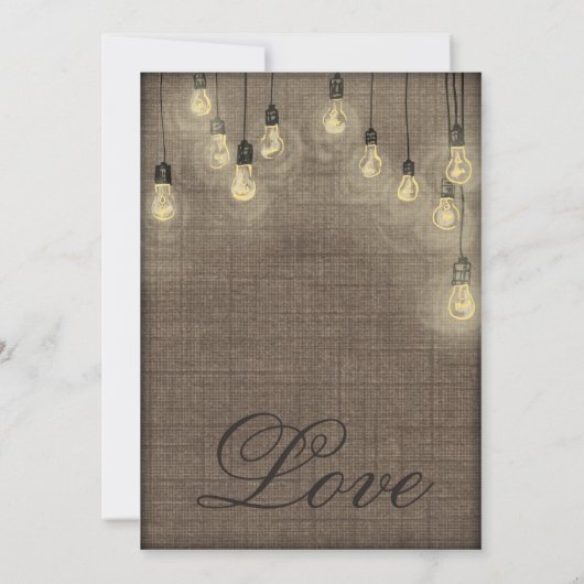 Uitnodigingen voor weduwschap tussen Rustic Countr (Achterkant)