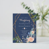 Uitnodigingen voor weduwschappen met lage begrotin (Staand voorkant)