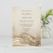 Uitnodigingen voor Westerne bruiloft in Rustic Cou (Staand voorkant)