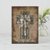 Uitnodigingen voor Westerne bruiloft in Rustic Cou (Staand voorkant)